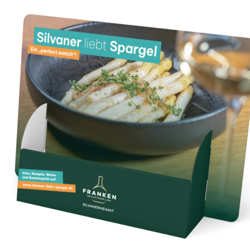tischaufsteller: silvaner liebt spargel