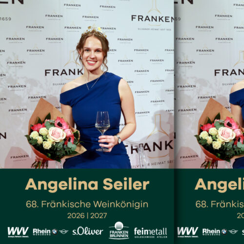 autogrammkarte der fränkischen weinkönigin