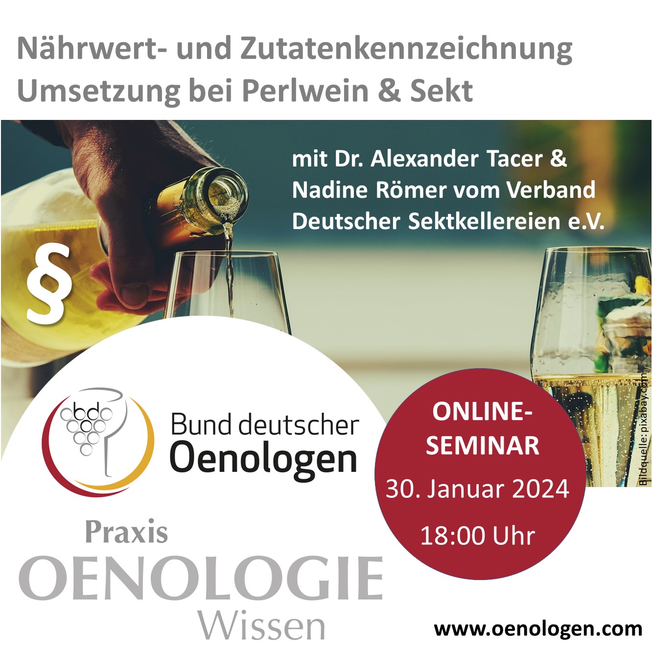 BDO-Webseminar:“Nährwert- & Zutatenkennzeichnung – Umsetzung bei Perlwein & Sekt“