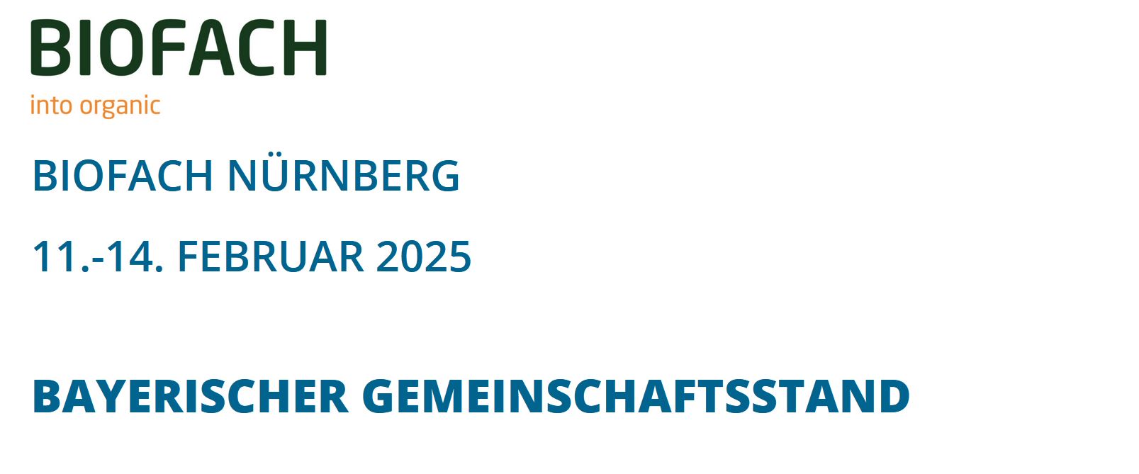 Bayerischer Gemeinschaftsstand auf der Fachmesse „Biofach“ in Nürnberg,