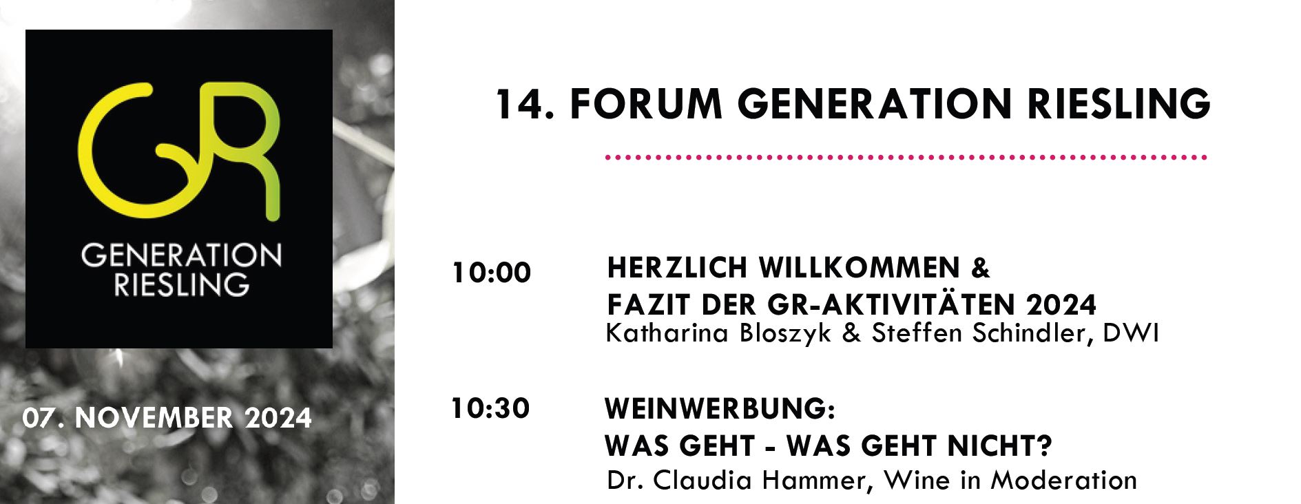 Forum Generation Riesling am 07.11