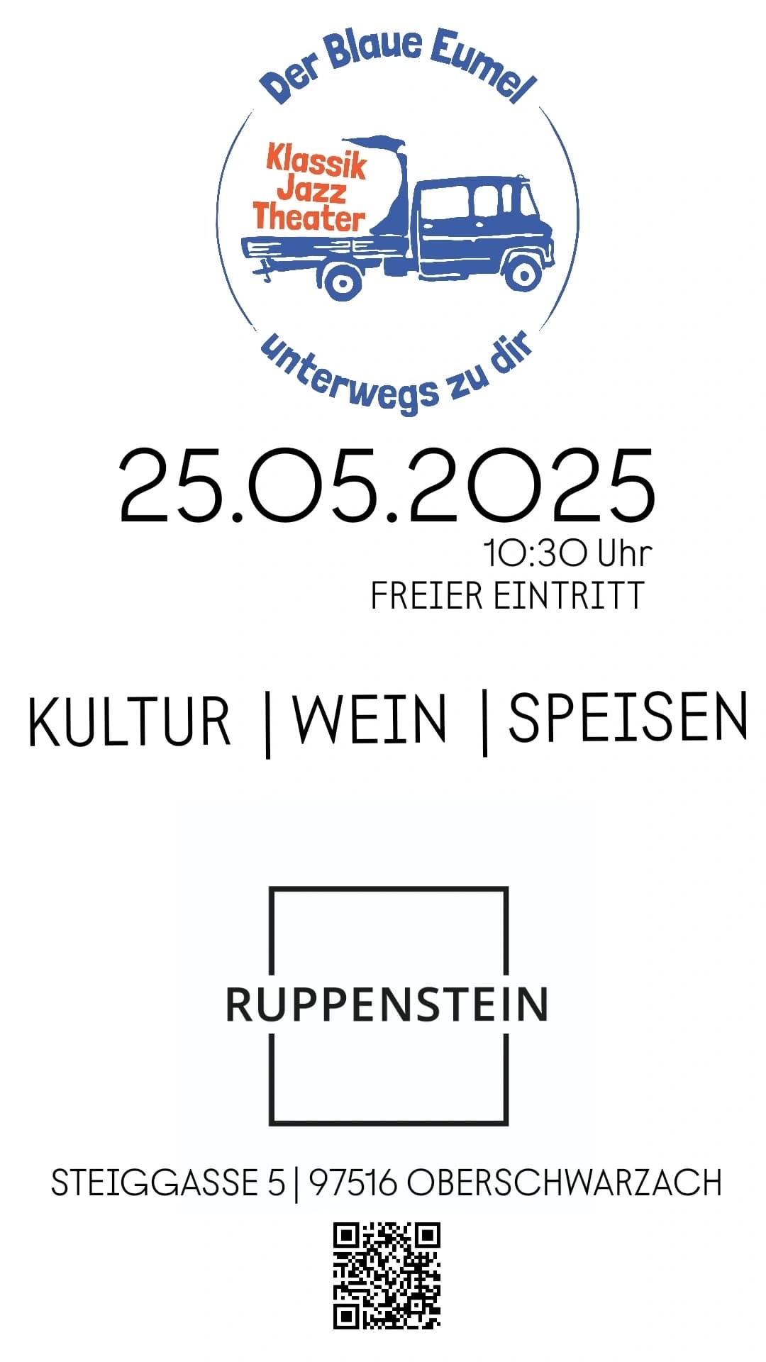 Der Blaue Eumel auf der Weingutswiese bei Weinbau Ruppenstein am 25.05.2025