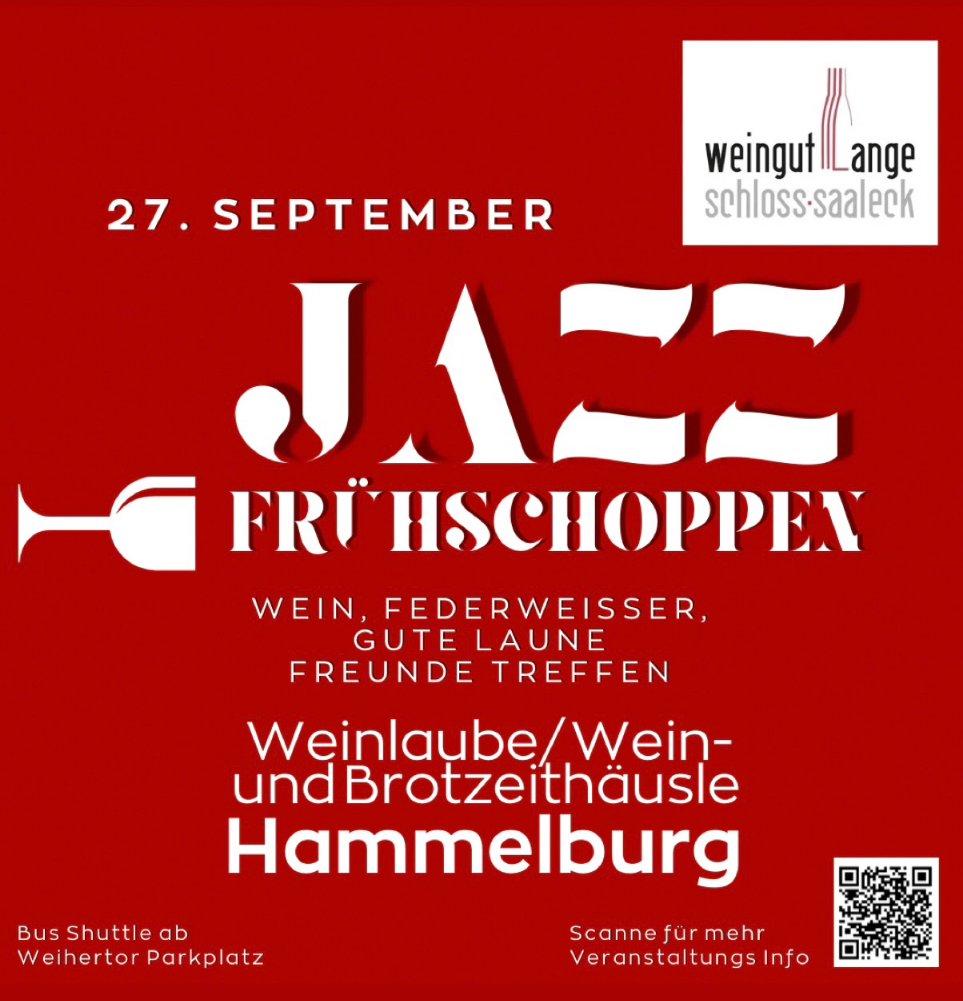 Jazz-Frühschoppen am Weinkeller – Sonntag, 27. September 2026 Weingut Lange Hammelburg