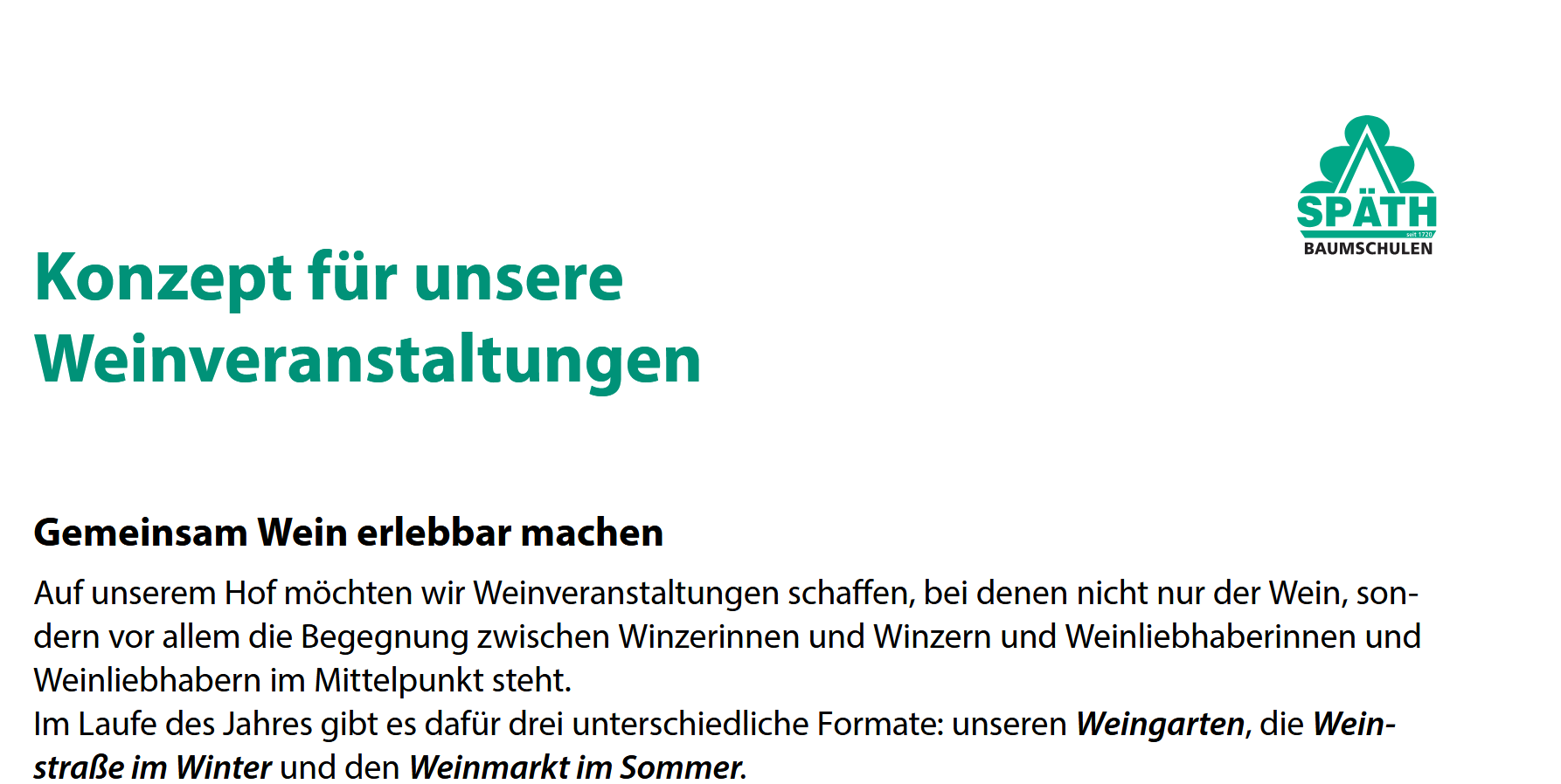 Späth Weinveranstaltungen 2027 – Konzept und Termine