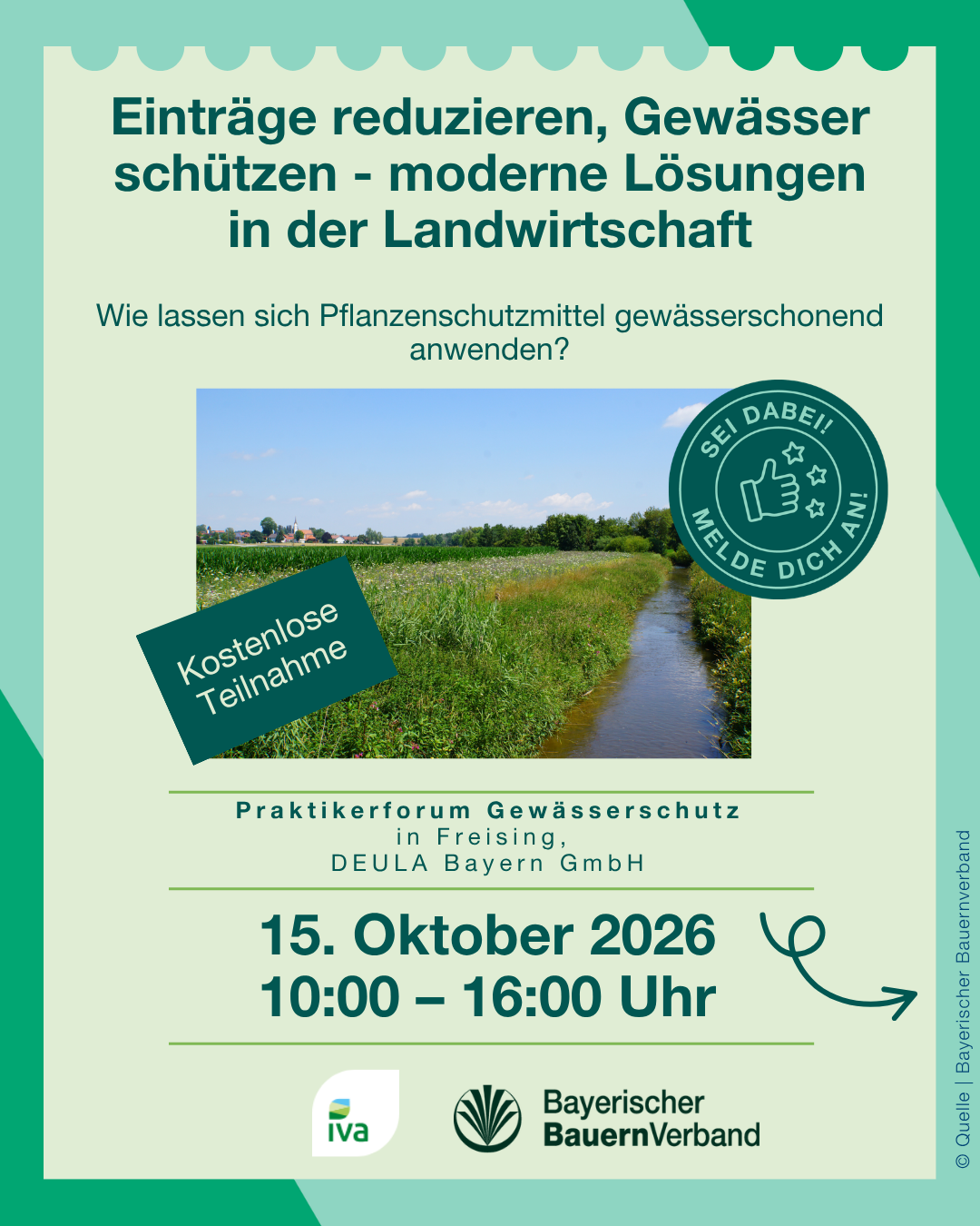 Praktikerforum Gewässerschutz am 15.10.2026