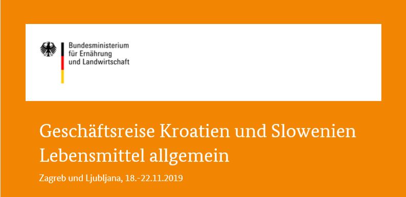 Geschäftsreise Kroatien und Slowenien Lebensmittel allgemein