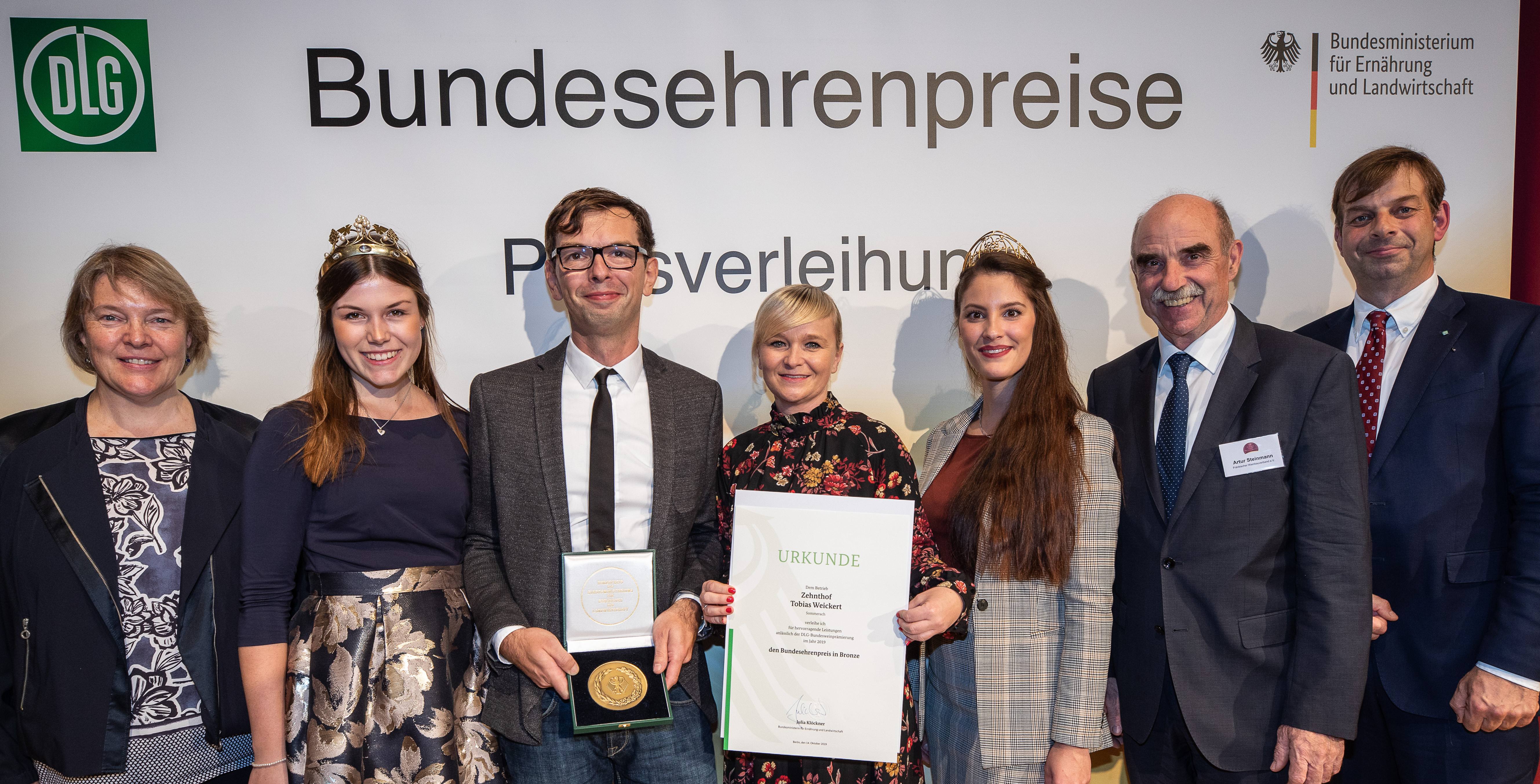 Bundesehrenpreis für Weingut Zehnthof Tobias Weickert aus Franken