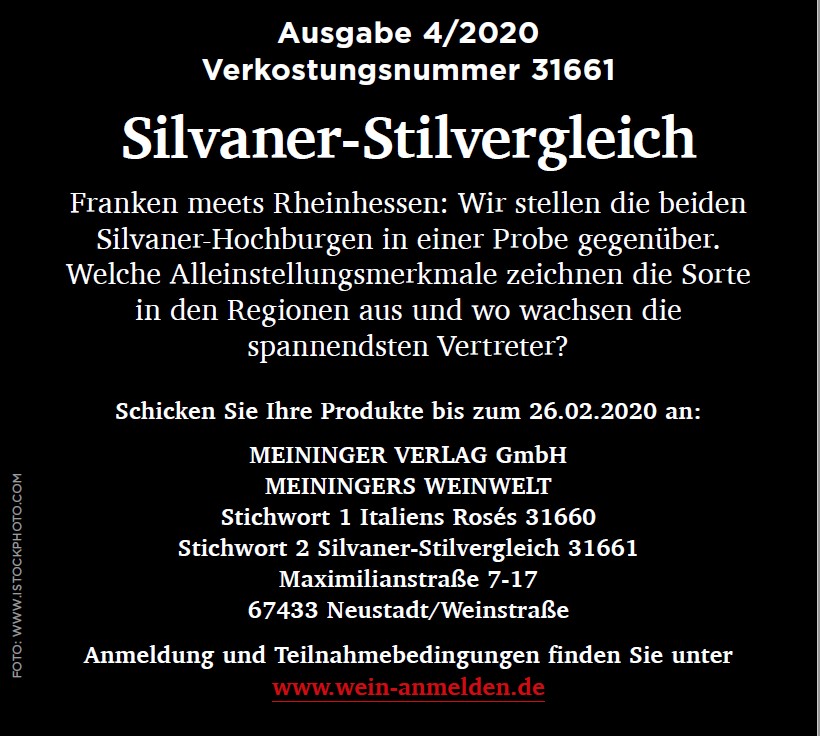 Meininger-Ausschreibung: Silvaner-Stilvergleich