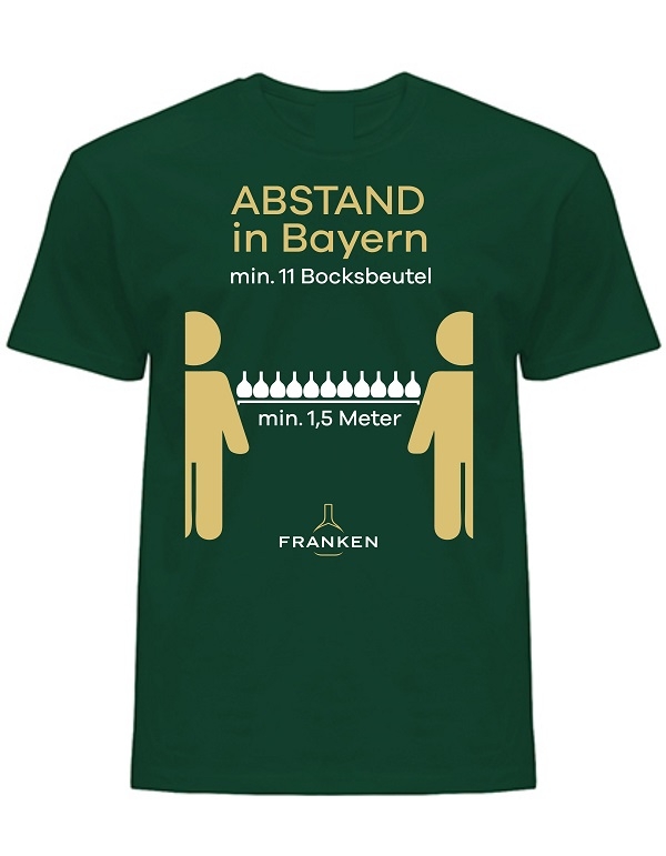 „Abstand halten – 11 Bocksbeutel“: T-Shirts und Masken im Winzer-Textilshop verfügbar