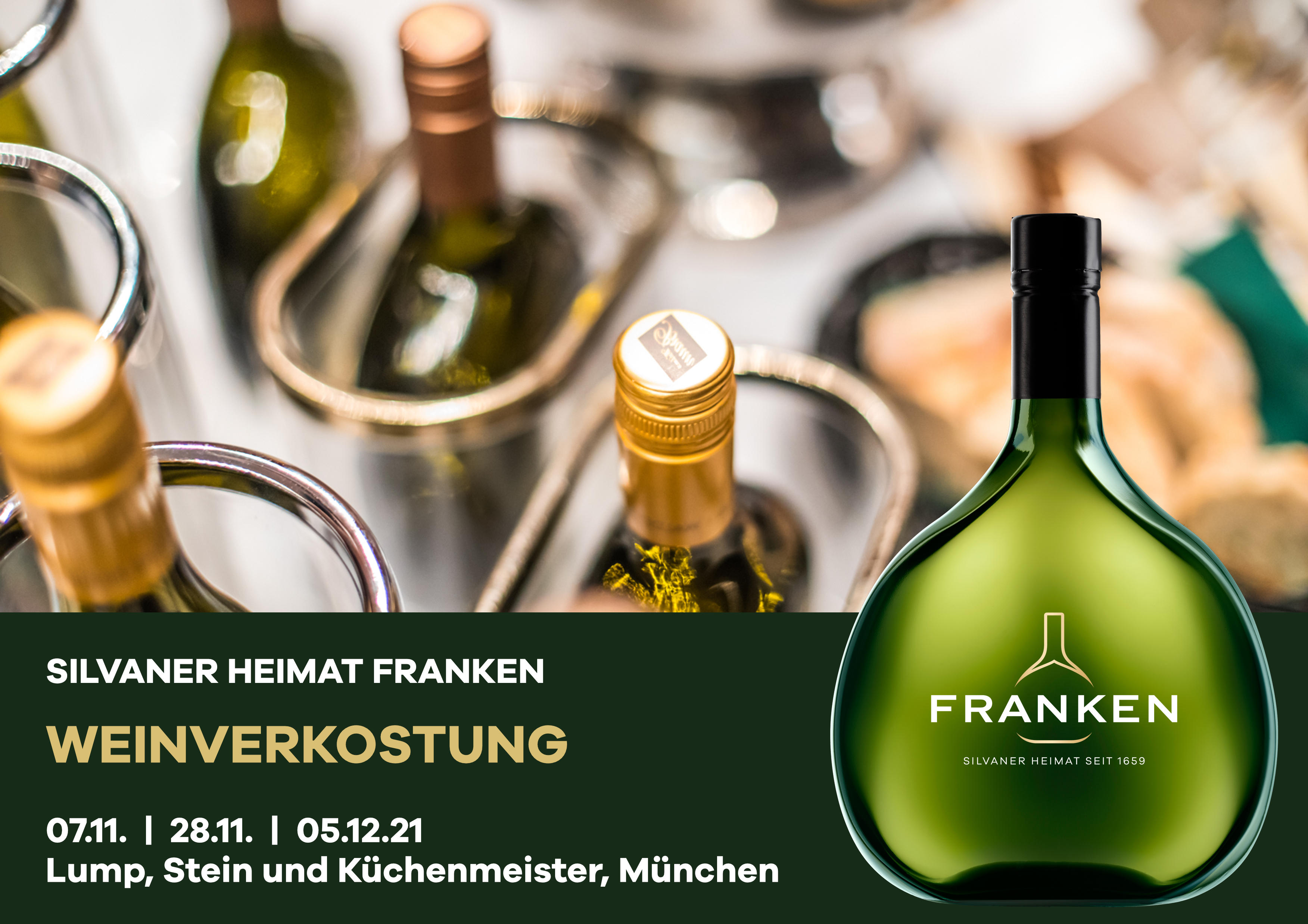 ABGESAGT: Weinverkostungen der Fränkischen Winzer in München 07.11 | 28.11 | 05.12.2021