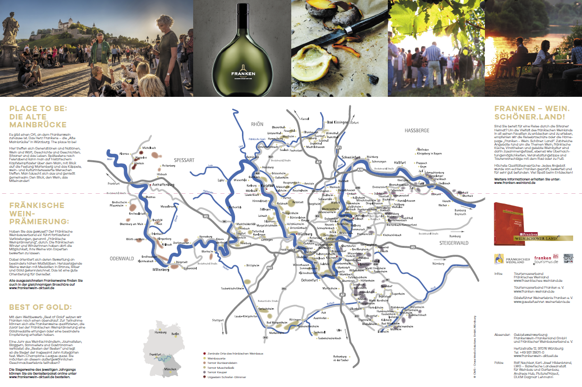 Faltbroschüre: Franken – Silvaner Heimat seit 1659